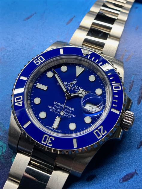 rolex smurf submariner|Rolex Submariner white gold price.